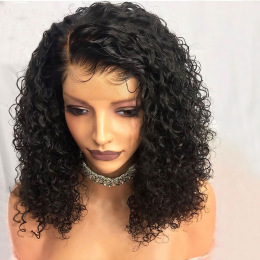 Lace Front Wigs With Baby Hair Pre Plucked Short Curly Brazilian Remy Human Hair Wigs