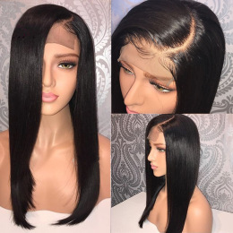 Lace Front Human Hair Wigs Pre Plucked Hairline With Baby Hair Straight Wigs For Black Women