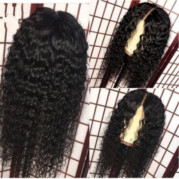 Natural Black Human Hair Full Lace Wigs With Baby Hair Pre Plucked Hairline Deep Wave Wigs