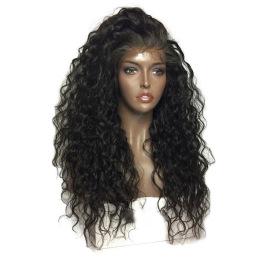 Water Wave 360 Lace Frontal Wig Brazilian Remy Hair Pre Plucked With Baby Wigs