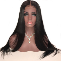 Straight Full Lace Human Hair Wigs With Baby Hair Brazilian Remy Hair Glueless Wigs