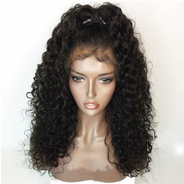 Curly Lace Front Wig With Baby Hair Pre Plucked Natural Hariline Brazilian Remy Human Hair