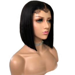 Lace Front Straight Bob Wigs Short Human Hair Wigs With Baby Hair Pre Plucked