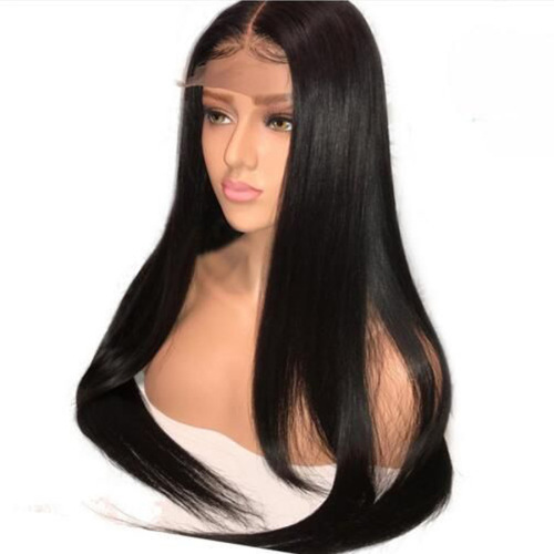 Straight Pre Plucked With Baby Hair Brazilian Lace Front Human Hair 360 Lace Frontal Wigs